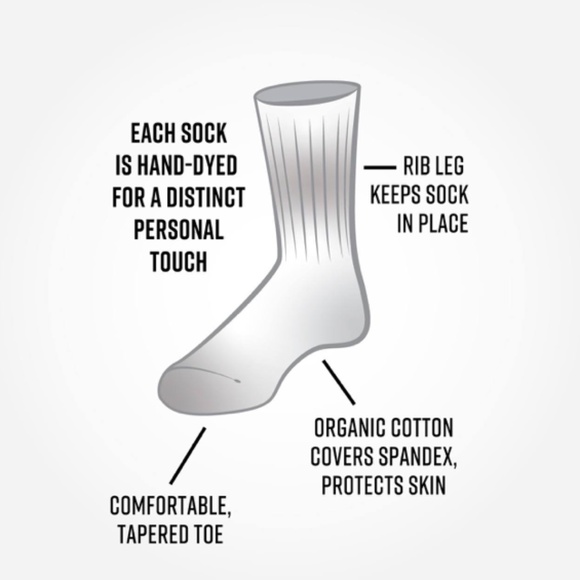 2 Pair Maggie's Organic Hand Died Crew Socks Medium Made in USA NWT - Picture 7 of 13